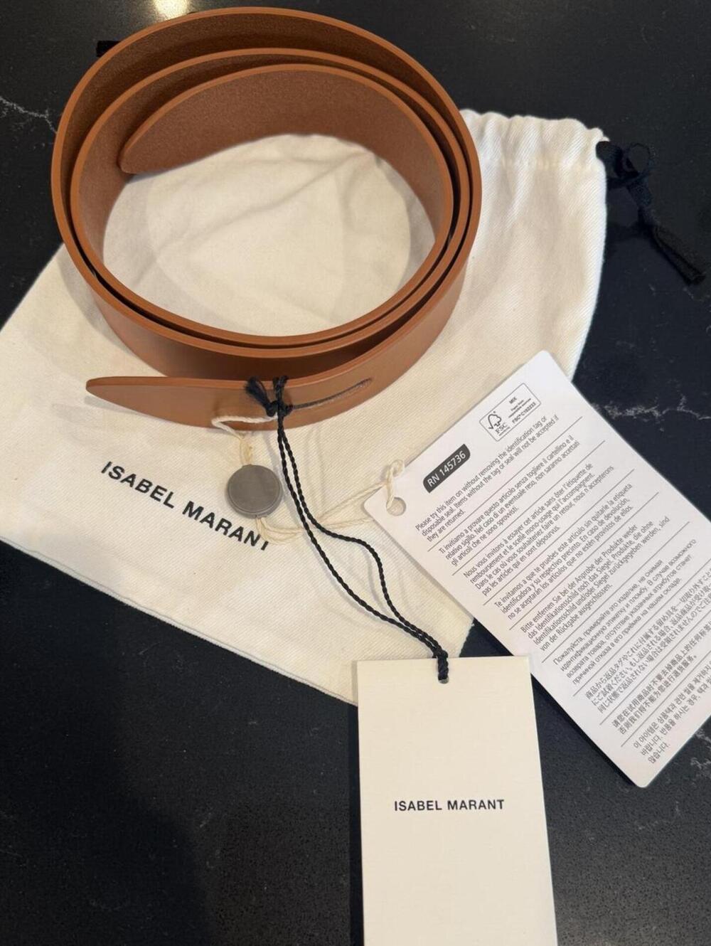 Isabel Marant Brown Leather Knot Belt - Picture 2 of 11